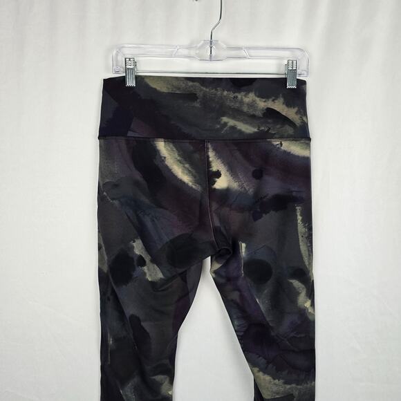 Lululemon Athletica Jogging Pants Women's 14 Black Green Camo Stretch - Picture 5 of 16